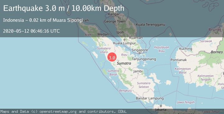 Map of NORTHERN SUMATRA, INDONESIA