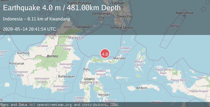 Map of MINAHASA, SULAWESI, INDONESIA