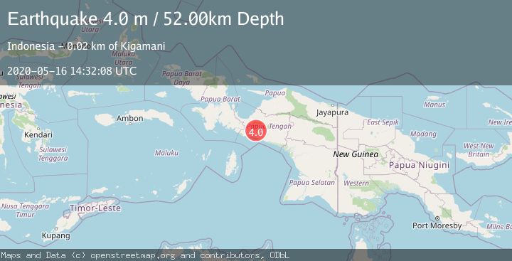 Map of NEAR S COAST OF PAPUA, INDONESIA