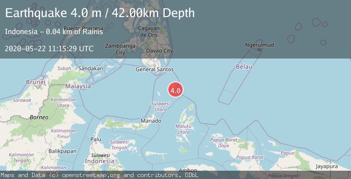 Map of KEPULAUAN TALAUD, INDONESIA
