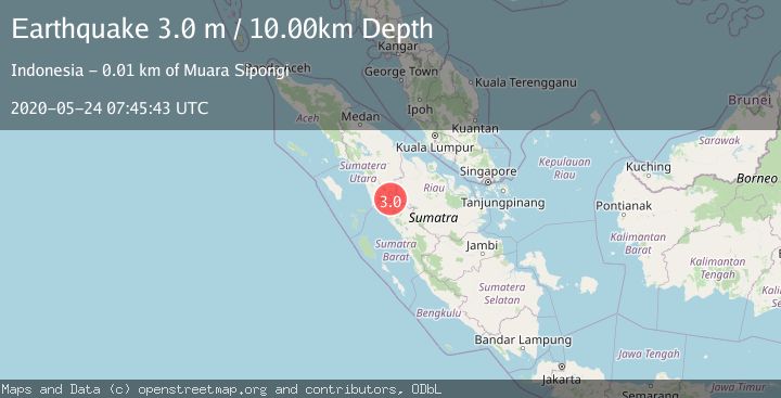 Map of NORTHERN SUMATRA, INDONESIA