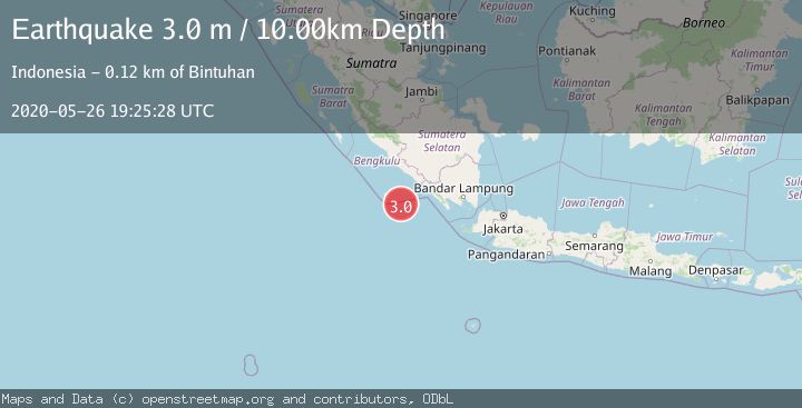 Map of SOUTHERN SUMATRA, INDONESIA