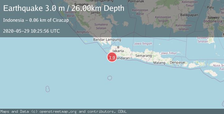 Map of JAVA, INDONESIA