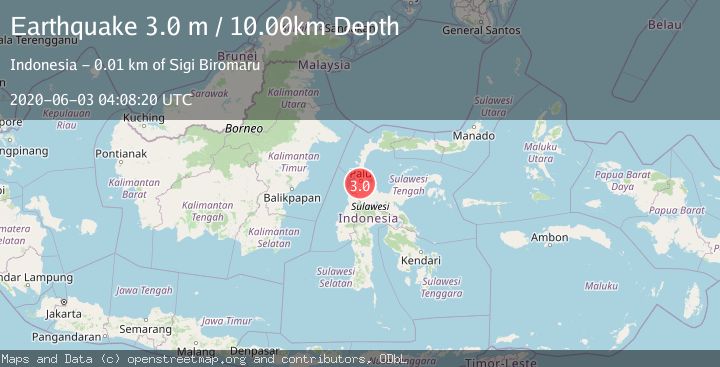 Map of MINAHASA, SULAWESI, INDONESIA