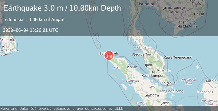 Map of NORTHERN SUMATRA, INDONESIA