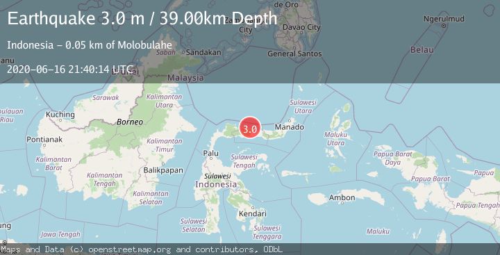 Map of MINAHASA, SULAWESI, INDONESIA