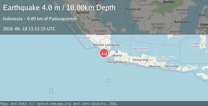 Map of SUNDA STRAIT, INDONESIA