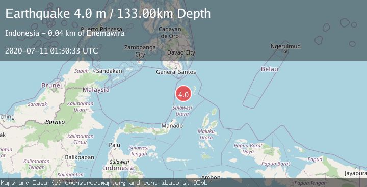 Map of KEPULAUAN SANGIHE, INDONESIA