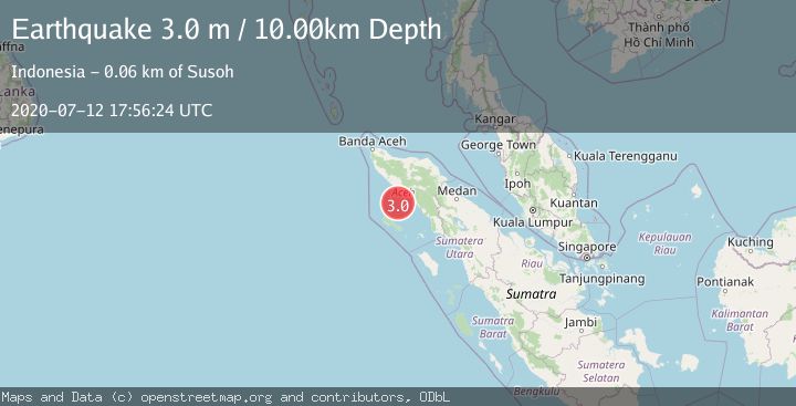 Map of NORTHERN SUMATRA, INDONESIA