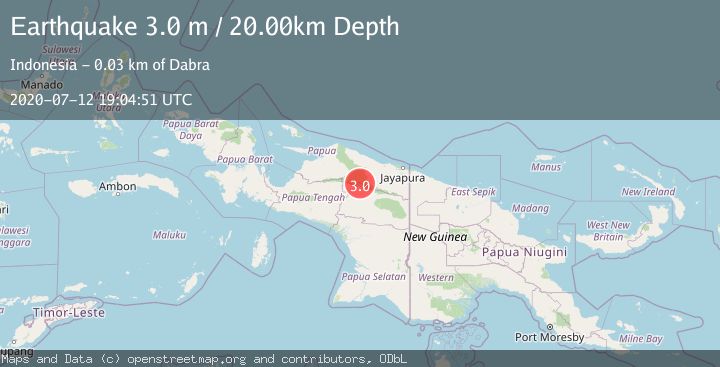 Map of PAPUA, INDONESIA