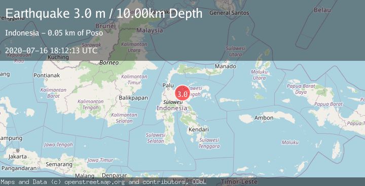 Map of SULAWESI, INDONESIA