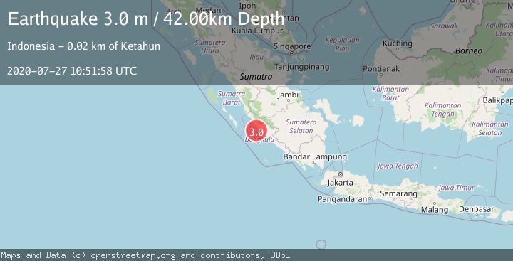 Map of SOUTHERN SUMATRA, INDONESIA