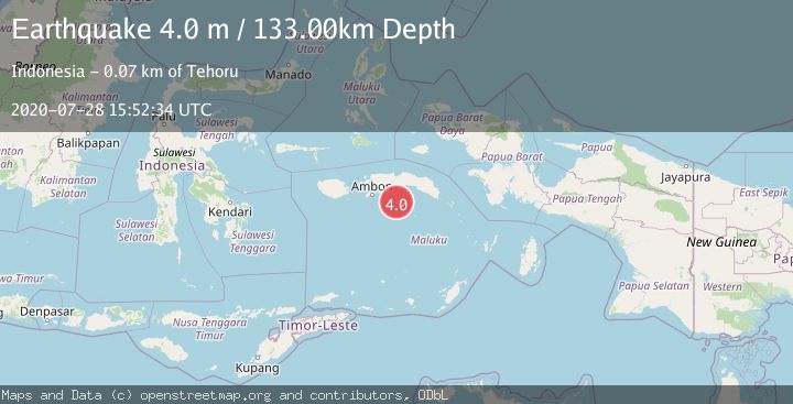 Map of SERAM, INDONESIA