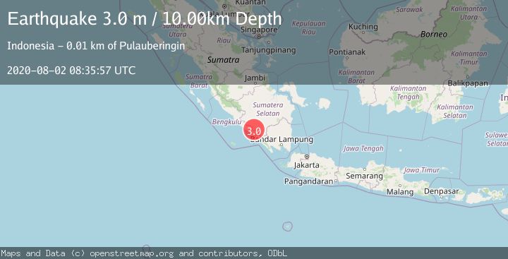 Map of SOUTHERN SUMATRA, INDONESIA