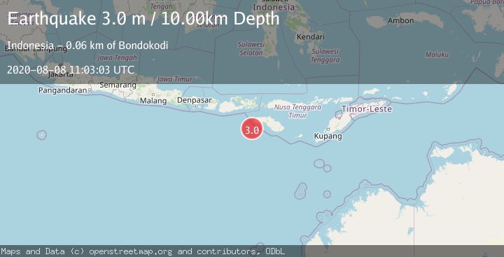 Map of SOUTH OF SUMBAWA, INDONESIA