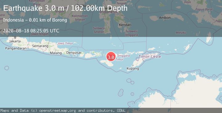 Map of FLORES REGION, INDONESIA