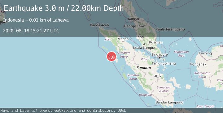 Map of NIAS REGION, INDONESIA