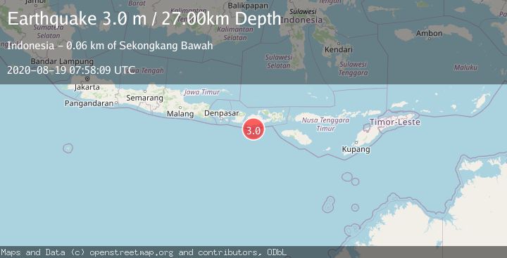 Map of SUMBAWA REGION, INDONESIA