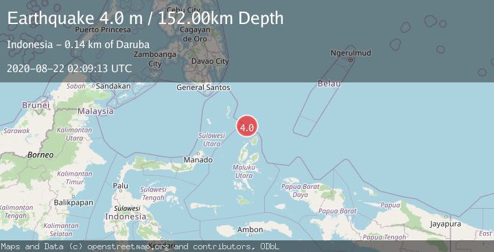 Map of NORTH OF HALMAHERA, INDONESIA