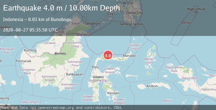 Map of MINAHASA, SULAWESI, INDONESIA