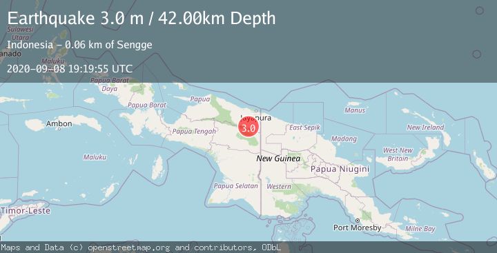Map of PAPUA, INDONESIA
