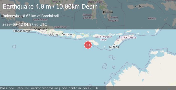 Map of SOUTH OF SUMBAWA, INDONESIA