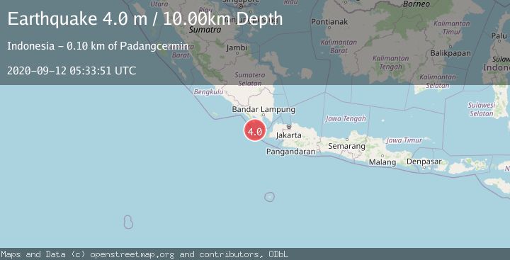 Map of SUNDA STRAIT, INDONESIA