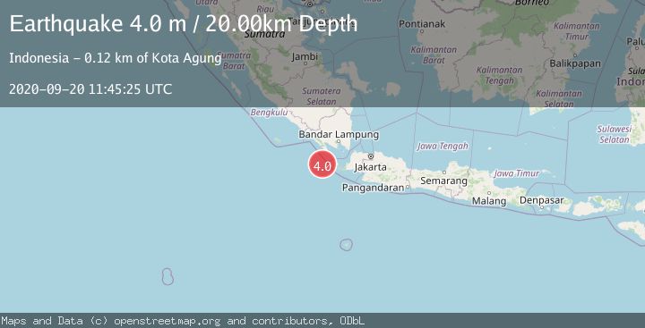 Map of SUNDA STRAIT, INDONESIA