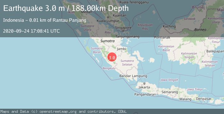 Map of SOUTHERN SUMATRA, INDONESIA