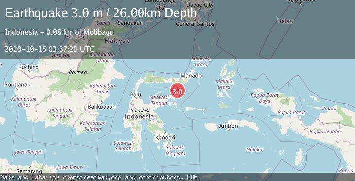 Map of SULAWESI, INDONESIA