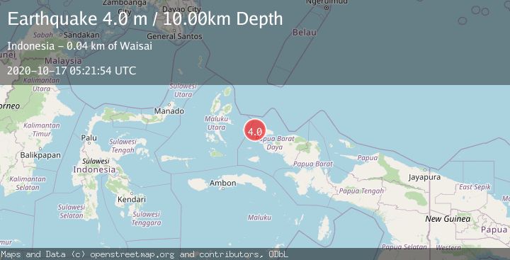 Map of PAPUA REGION, INDONESIA
