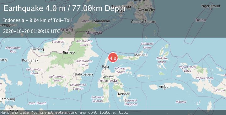 Map of MINAHASA, SULAWESI, INDONESIA