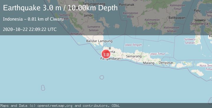 Map of JAVA, INDONESIA