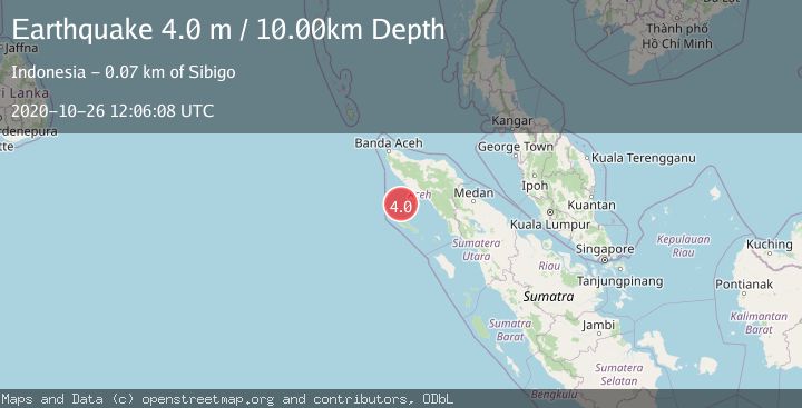 Map of OFF W COAST OF NORTHERN SUMATRA