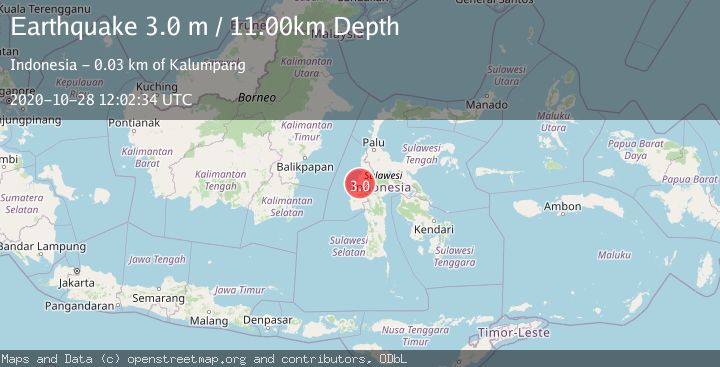 Map of SULAWESI, INDONESIA