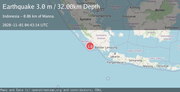 Map of SOUTHERN SUMATRA, INDONESIA