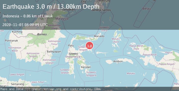 Map of SULAWESI, INDONESIA