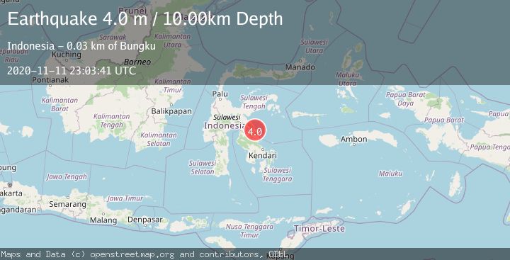Map of SULAWESI, INDONESIA