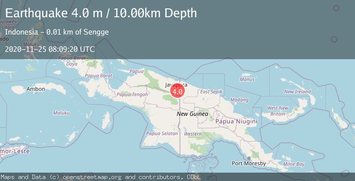 Map of PAPUA, INDONESIA