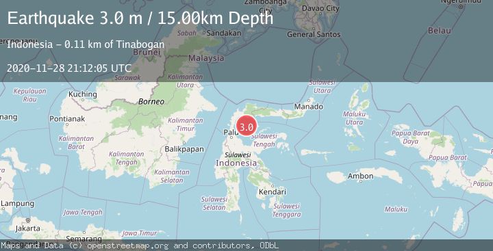 Map of MINAHASA, SULAWESI, INDONESIA