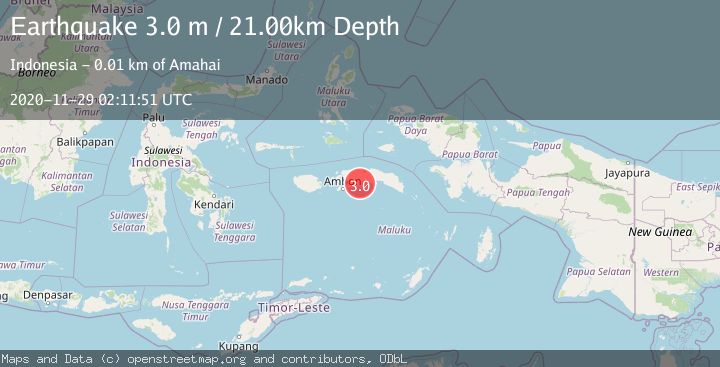 Map of SERAM, INDONESIA
