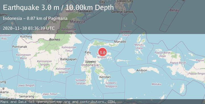 Map of SULAWESI, INDONESIA