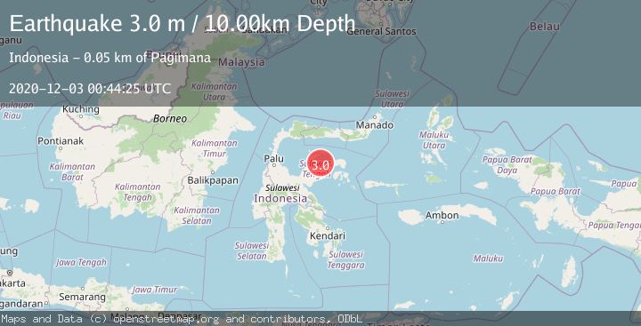 Map of SULAWESI, INDONESIA