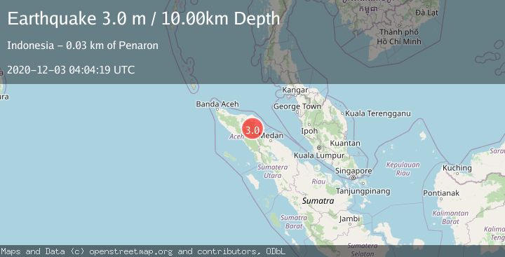 Map of NORTHERN SUMATRA, INDONESIA