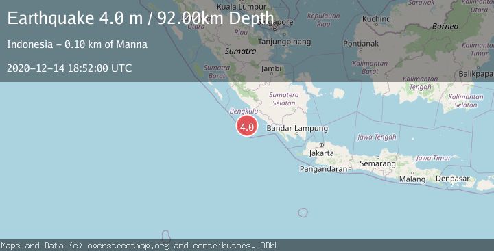 Map of SOUTHERN SUMATRA, INDONESIA