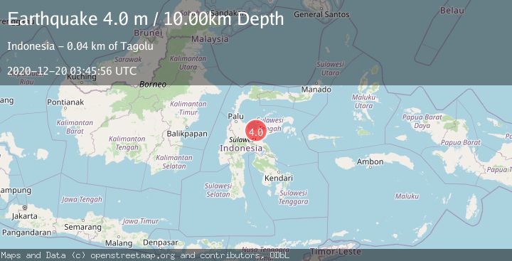 Map of SULAWESI, INDONESIA