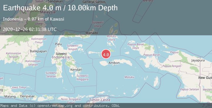 Map of CERAM SEA, INDONESIA