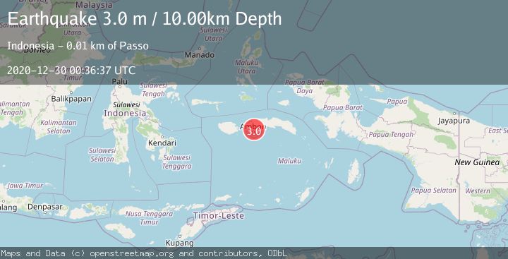 Map of SERAM, INDONESIA