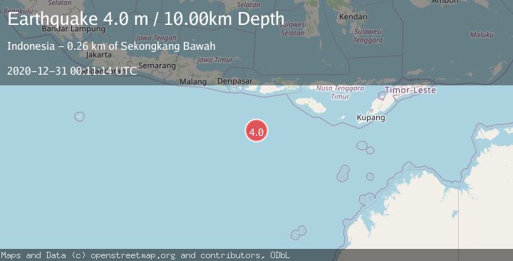 Map of SOUTH OF LOMBOK, INDONESIA