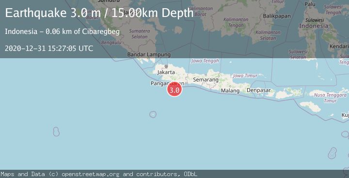 Map of JAVA, INDONESIA